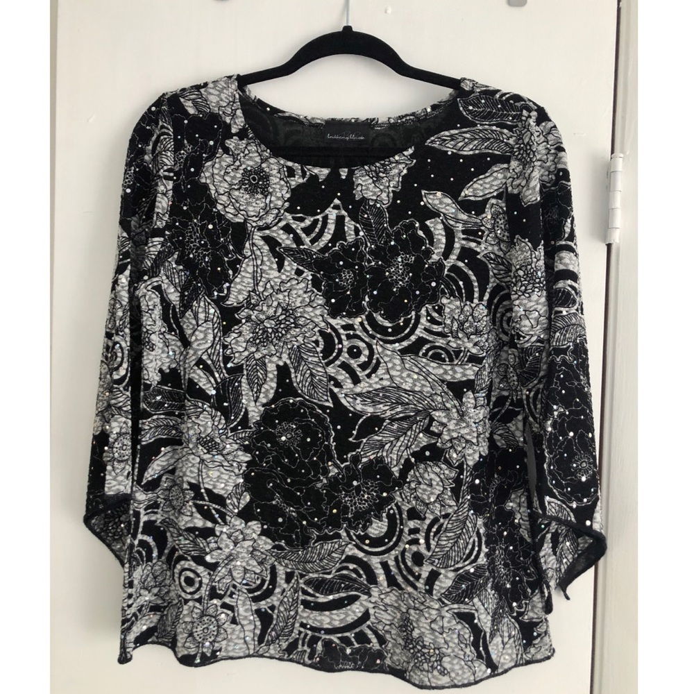 Brittany Black floral women’s blouse
